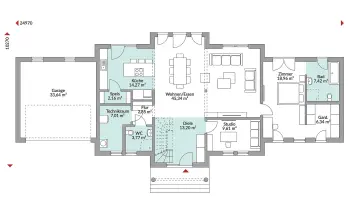 Grundriss Walmdach Classic 266 von Danwood