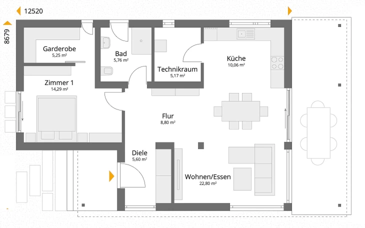 Danwood - Musterhaus Next 80FT Erdgeschoss