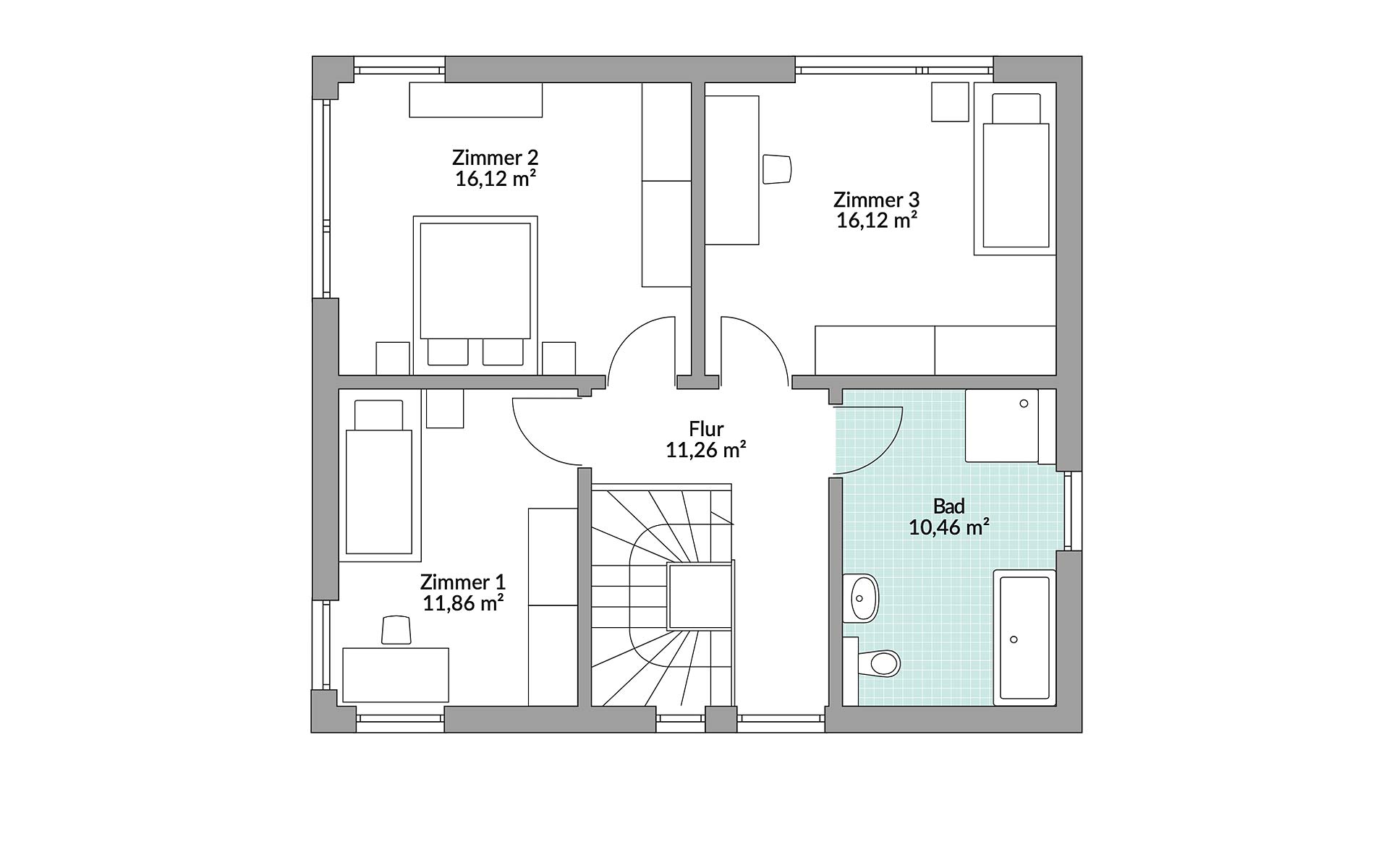 Obergeschoss Park 133W von Danwood S.A.- Zweigniederlassung Berlin