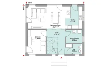 Grundriss Stadtvilla / Villa Park 133W von Danwood
