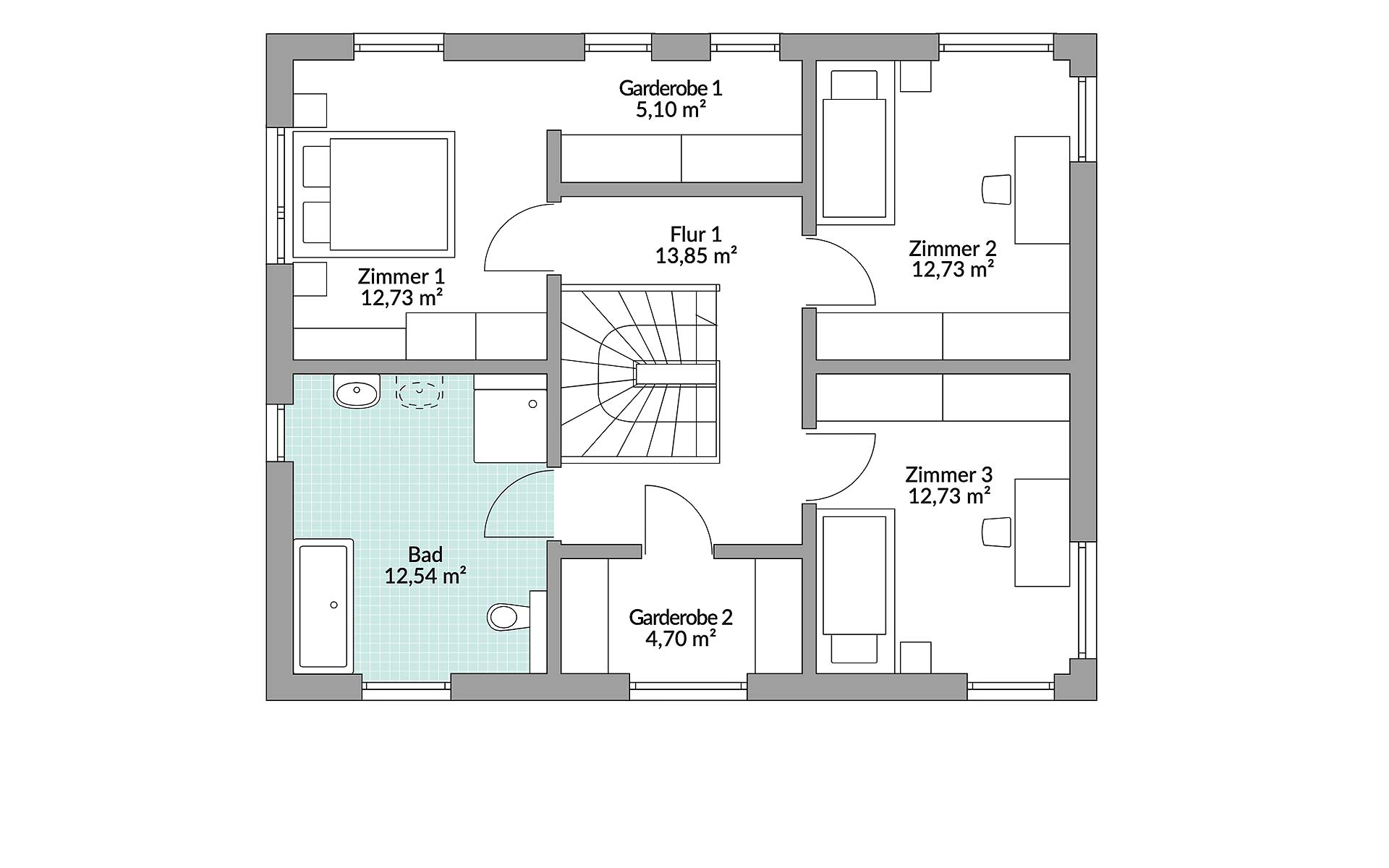 Obergeschoss Park 151.1 W von Danwood S.A.- Zweigniederlassung Berlin