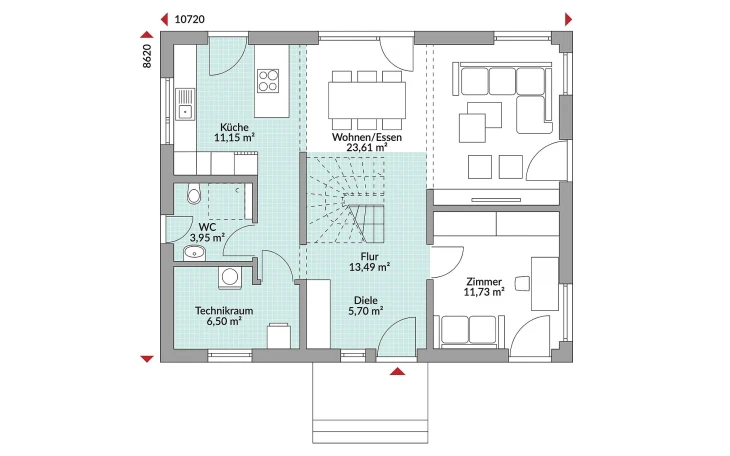 Danwood - Musterhaus Park 151.1 W Erdgeschoss