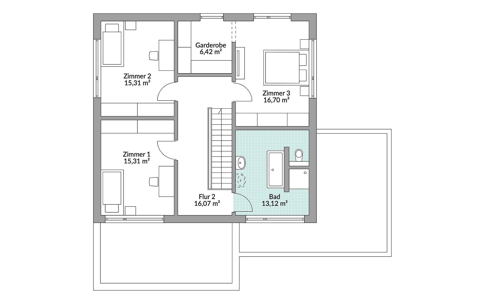 Obergeschoss Park 186 W von Danwood S.A.- Zweigniederlassung Berlin