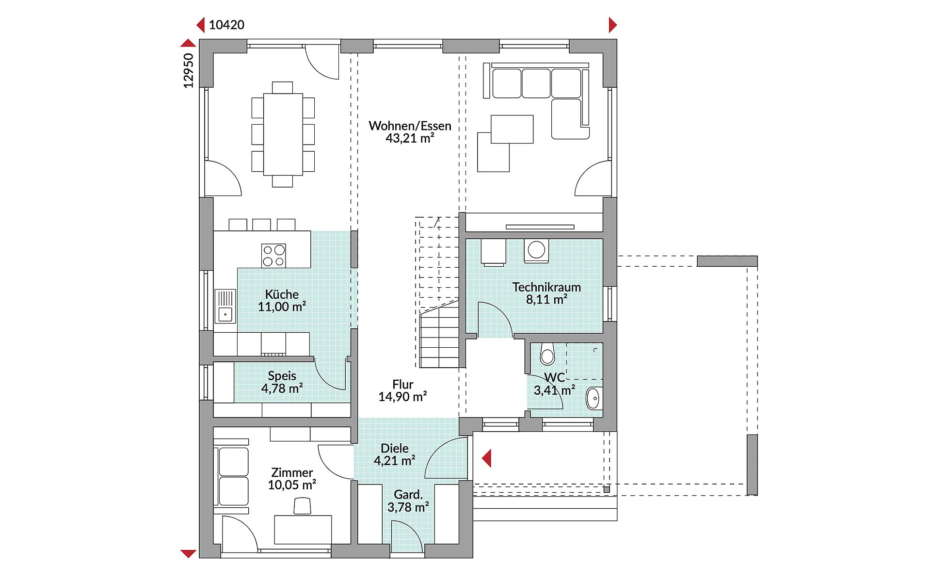 Erdgeschoss Park 186 W von Danwood S.A.- Zweigniederlassung Berlin