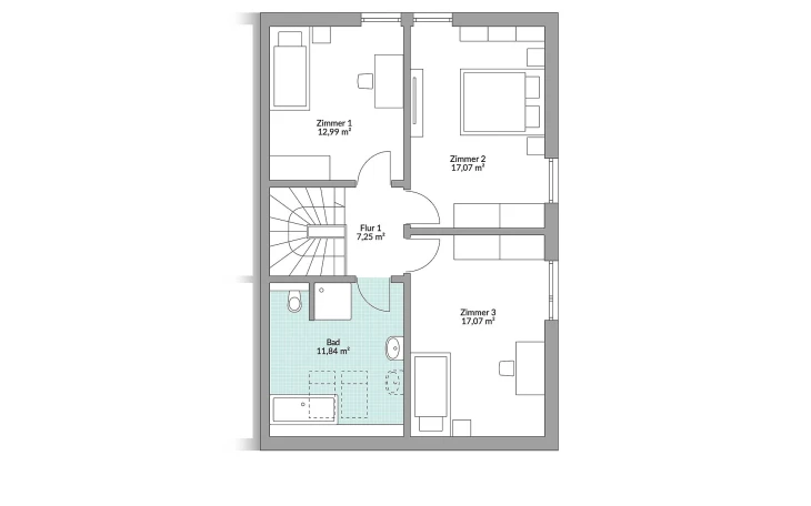 Danwood - Musterhaus Partner 135 Dachgeschoss