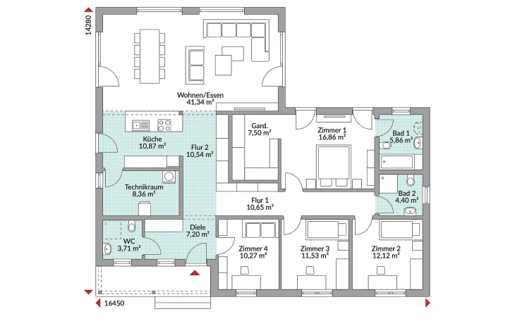 Danwood - Musterhaus Perfect 161 Erdgeschoss