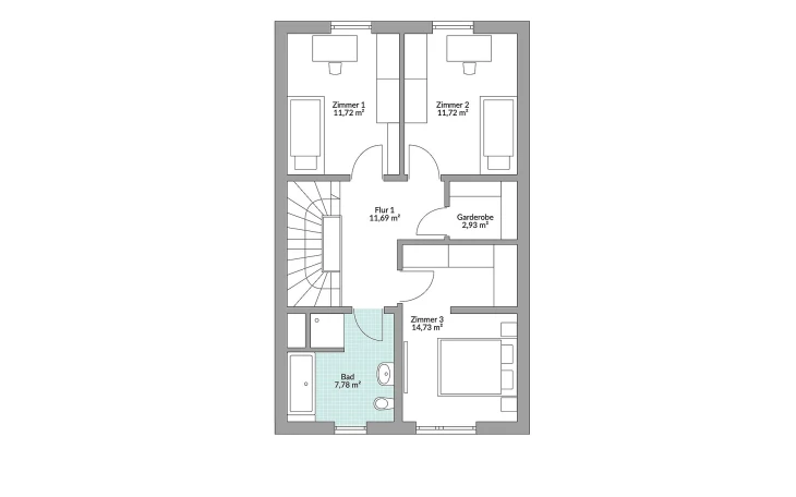 Danwood - Musterhaus Point 124 Dachgeschoss