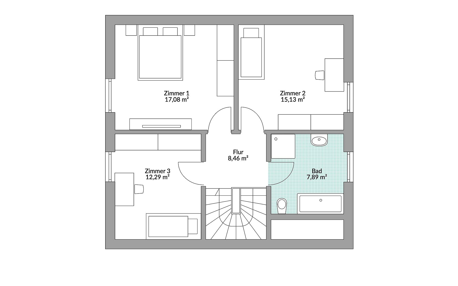 Dachgeschoss Point 126.1 von Danwood S.A.- Zweigniederlassung Berlin
