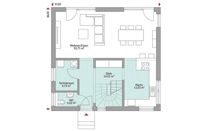 Danwood - Musterhaus Point 126.1 Erdgeschoss