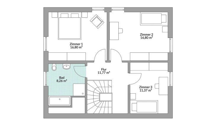 Danwood - Musterhaus Point 133.1 Dachgeschoss