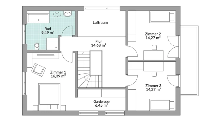 Danwood - Musterhaus Point 168.1 Dachgeschoss