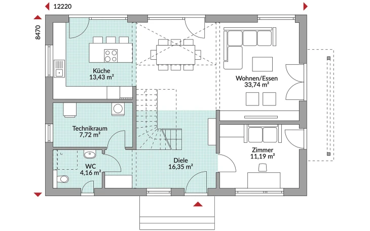 Danwood - Musterhaus Point 168.1 Erdgeschoss