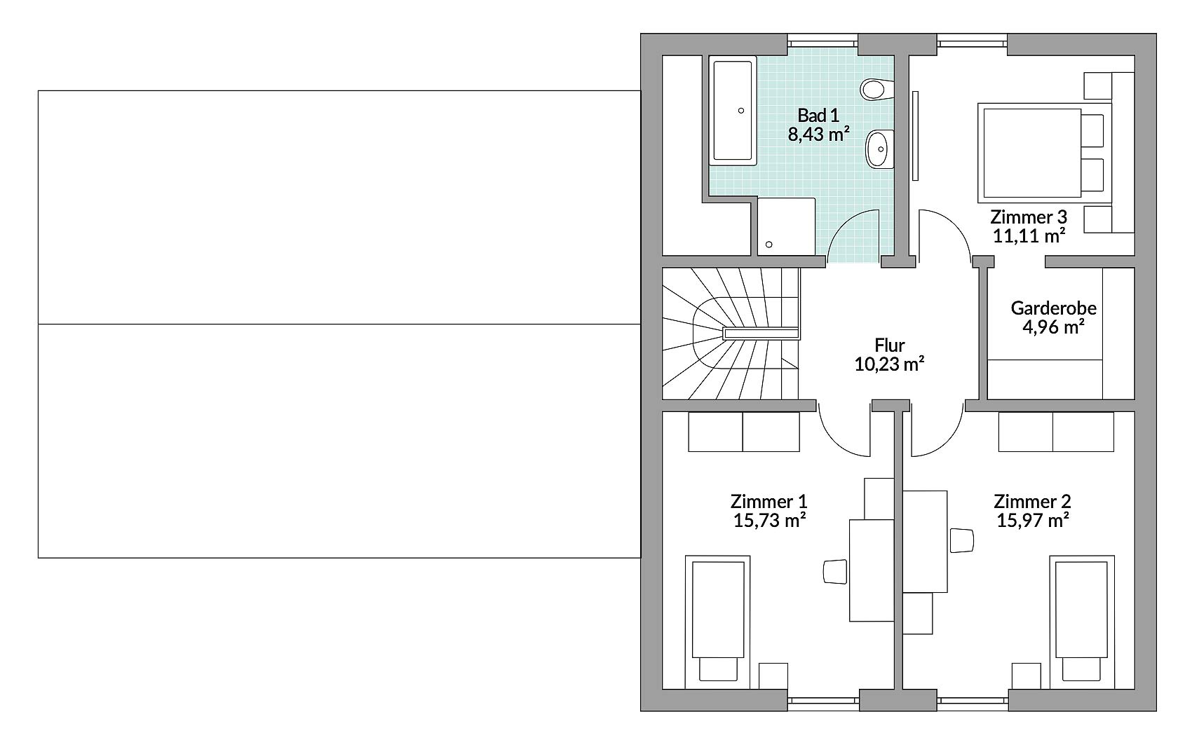 Dachgeschoss Privat 174 von Danwood S.A.- Zweigniederlassung Berlin