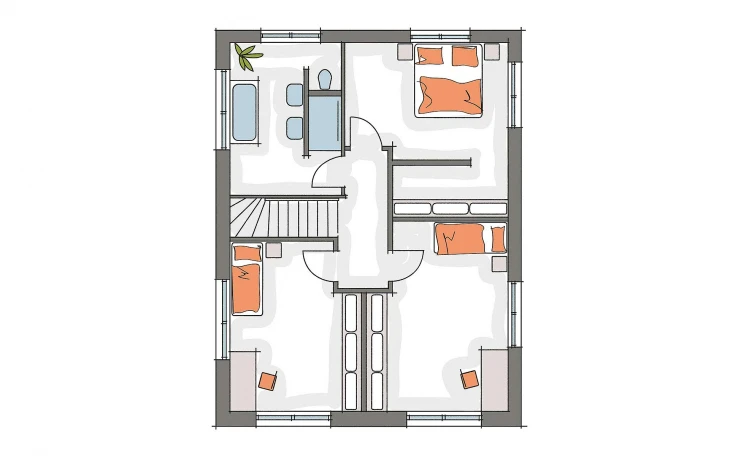 Dennert Massivhaus - Musterhaus ICON 3.20 Aktionshaus  Obergeschoss