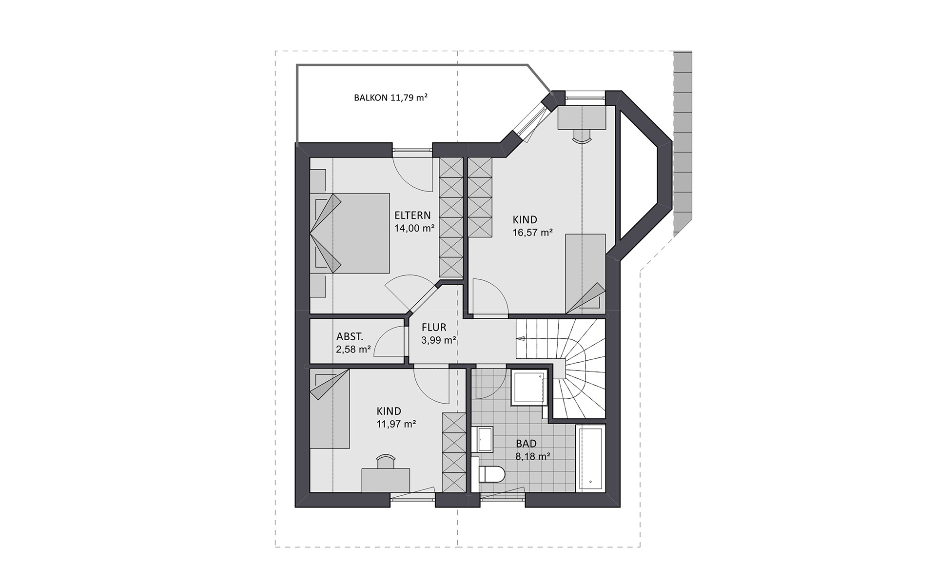 Dachgeschoss Alpenland 132 von FAVORIT Haus- Vertriebs GmbH