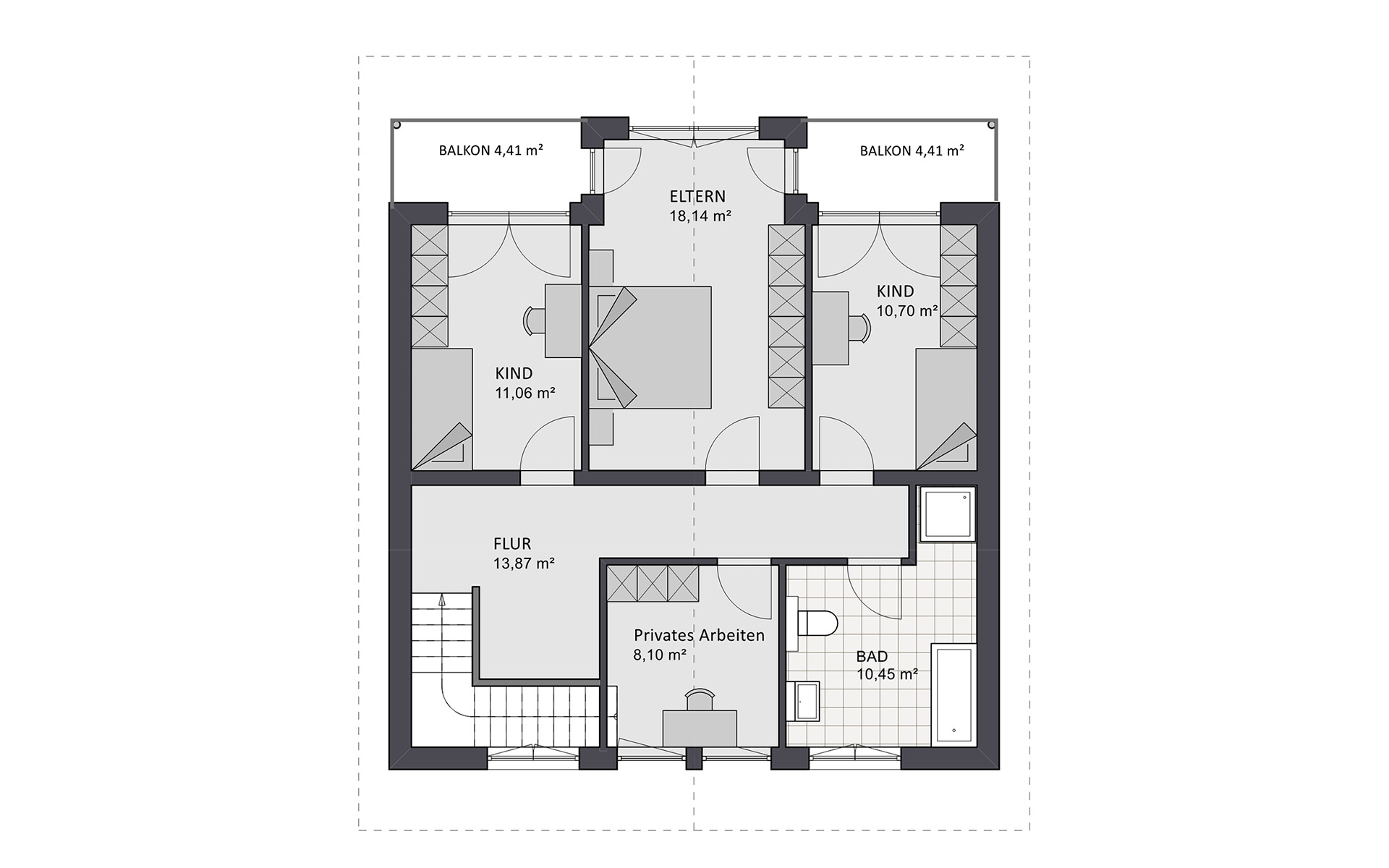 Dachgeschoss Alpenland 160 von FAVORIT Haus- Vertriebs GmbH