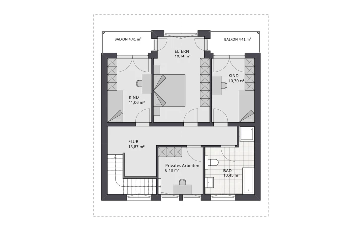 FAVORIT - Musterhaus Alpenland 160 Dachgeschoss