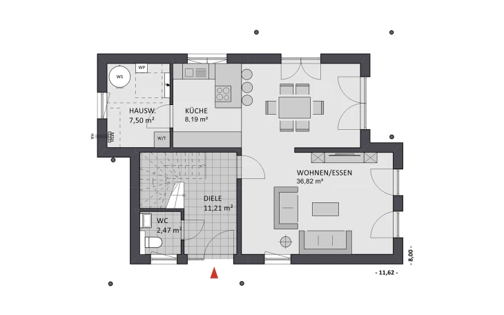 FAVORIT - Musterhaus Ambiente 127 Erdgeschoss