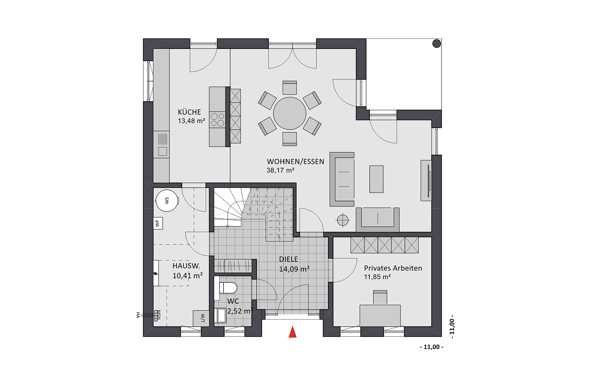 Erdgeschoss Ambiente 145 von FAVORIT Haus- Vertriebs GmbH