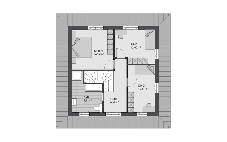 FAVORIT - Musterhaus Ambiente 145 Obergeschoss
