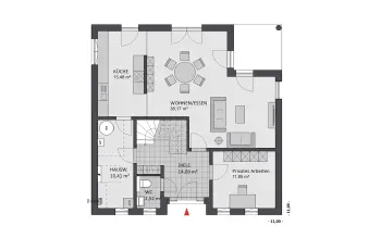 Grundriss Stadtvilla / Villa Ambiente 145 von FAVORIT