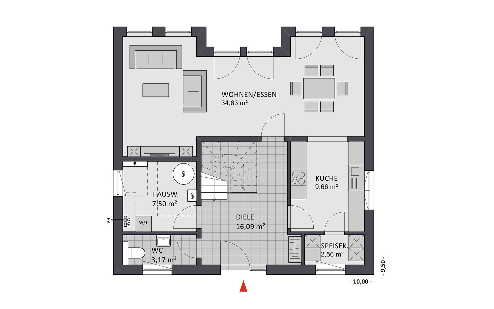 Erdgeschoss Ambiente 146 von FAVORIT Haus- Vertriebs GmbH