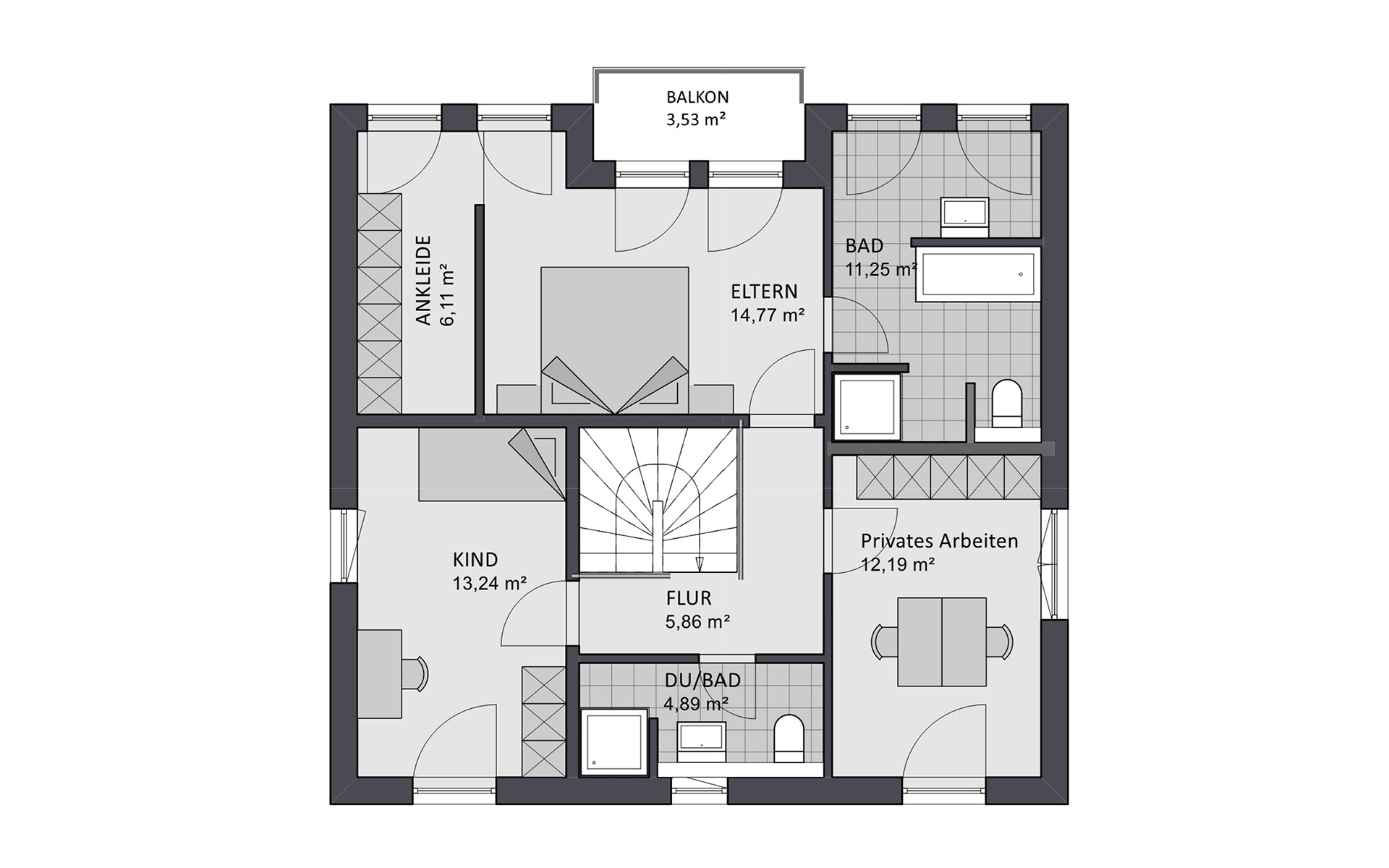 Obergeschoss Ambiente 146 von FAVORIT Haus- Vertriebs GmbH