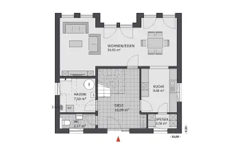 Grundriss Stadtvilla / Villa Ambiente 146 von FAVORIT