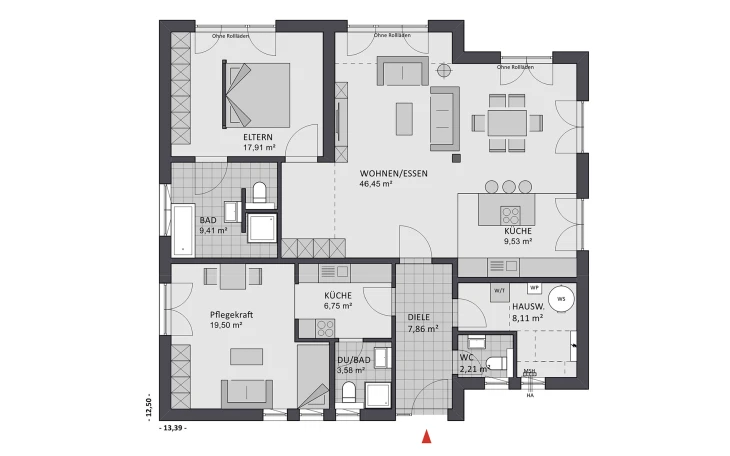 FAVORIT - Musterhaus Chalet 132 Erdgeschoss