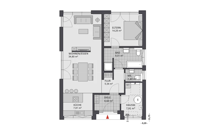 FAVORIT - Musterhaus Chalet 86 Erdgeschoss