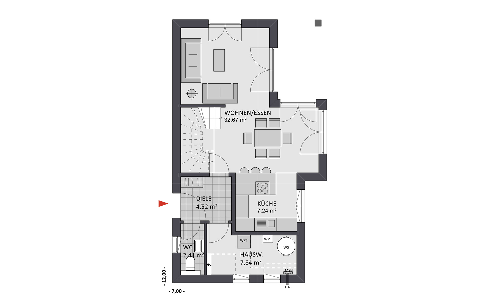 Erdgeschoss Concept Design 108 von FAVORIT Haus- Vertriebs GmbH