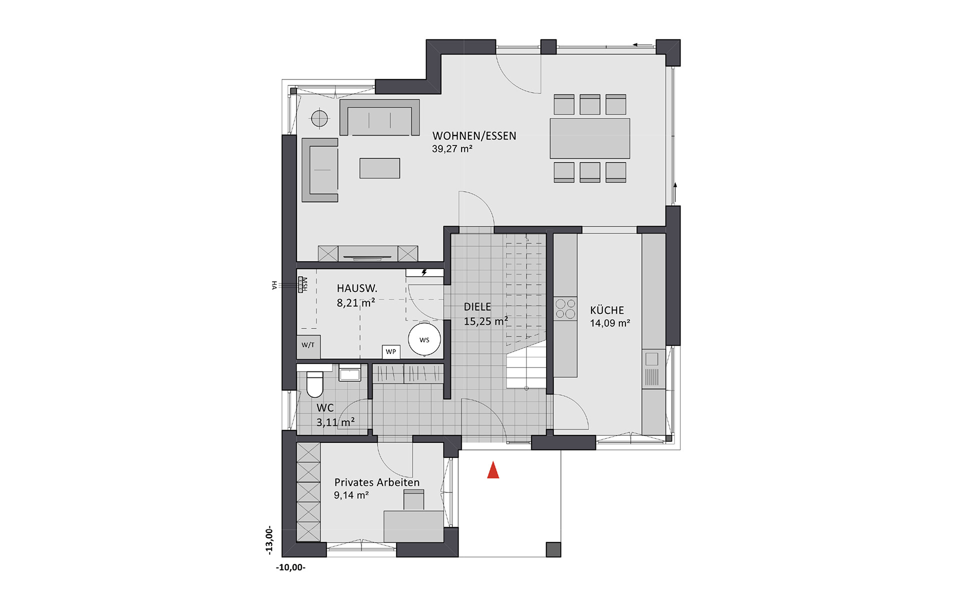 Erdgeschoss Concept Design 176 von FAVORIT Haus- Vertriebs GmbH