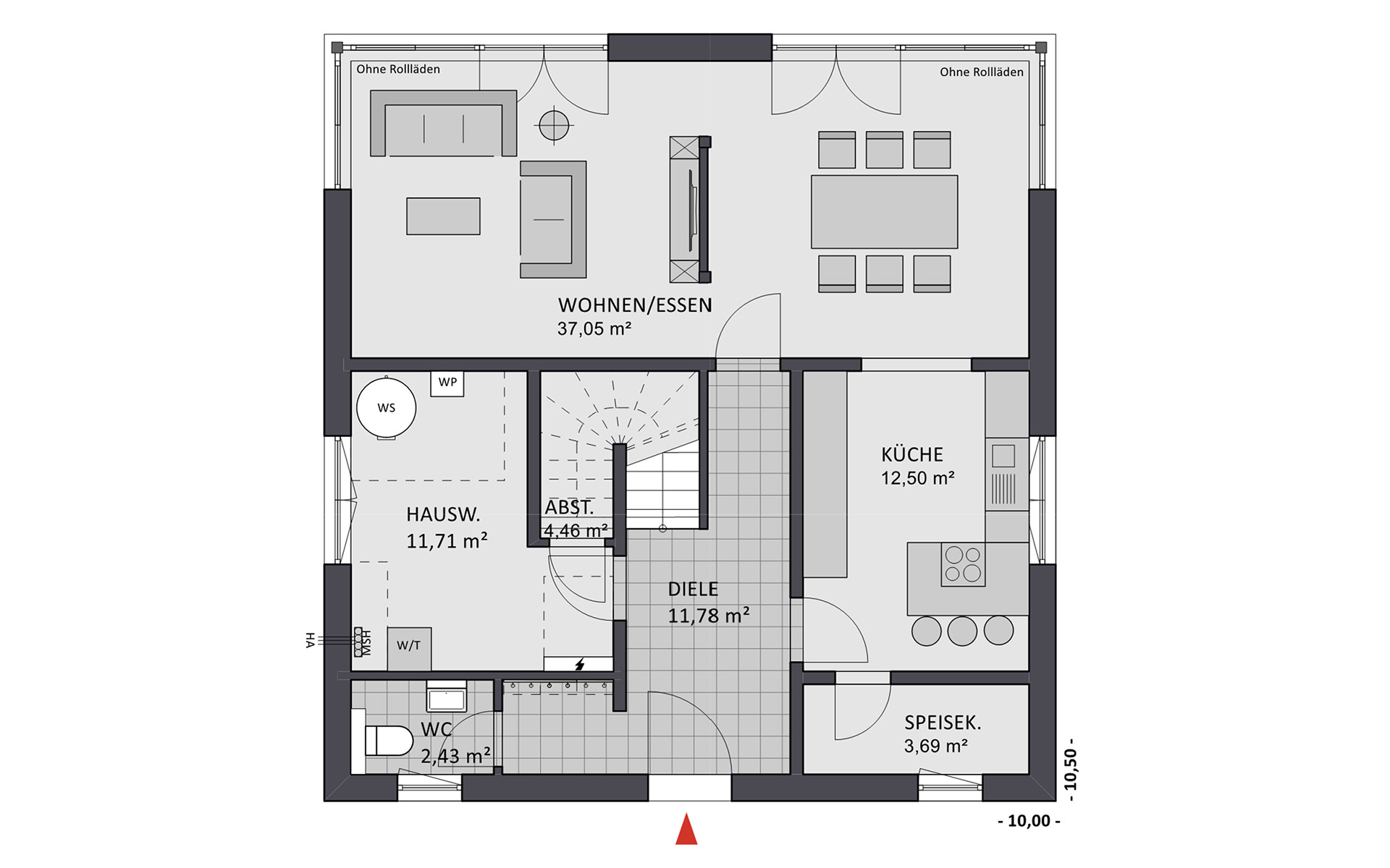 Erdgeschoss Concept Design 225 von FAVORIT Haus- Vertriebs GmbH
