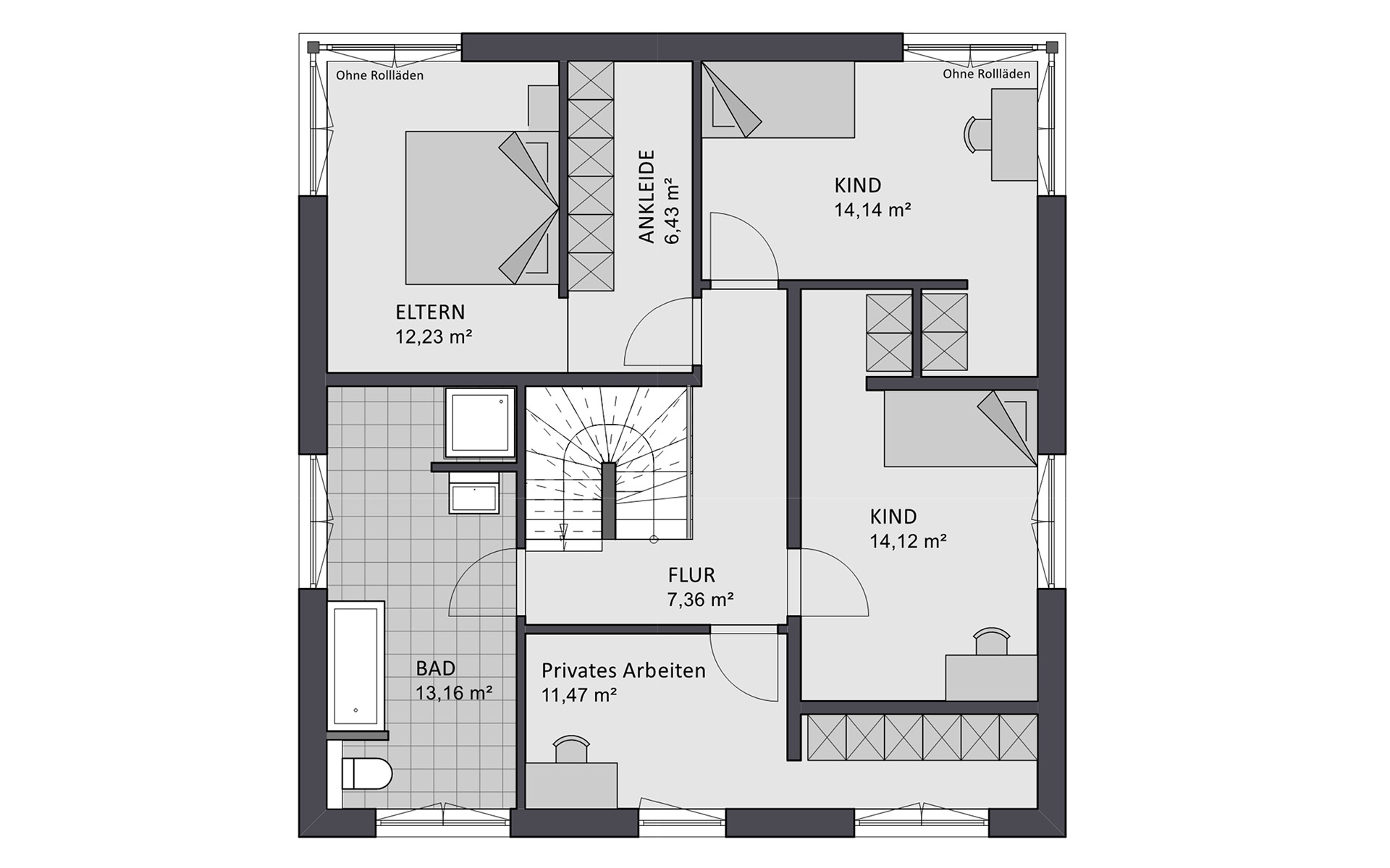 Obergeschoss Concept Design 225 von FAVORIT Haus- Vertriebs GmbH