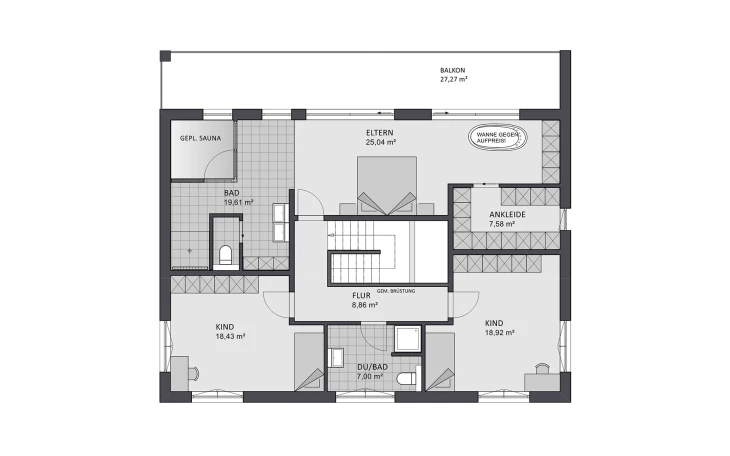 FAVORIT - Musterhaus Concept Design 245 edition Obergeschoss