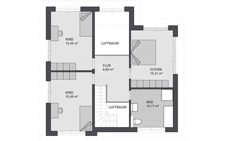 FAVORIT - Musterhaus Creativ Sun 141 Dachgeschoss