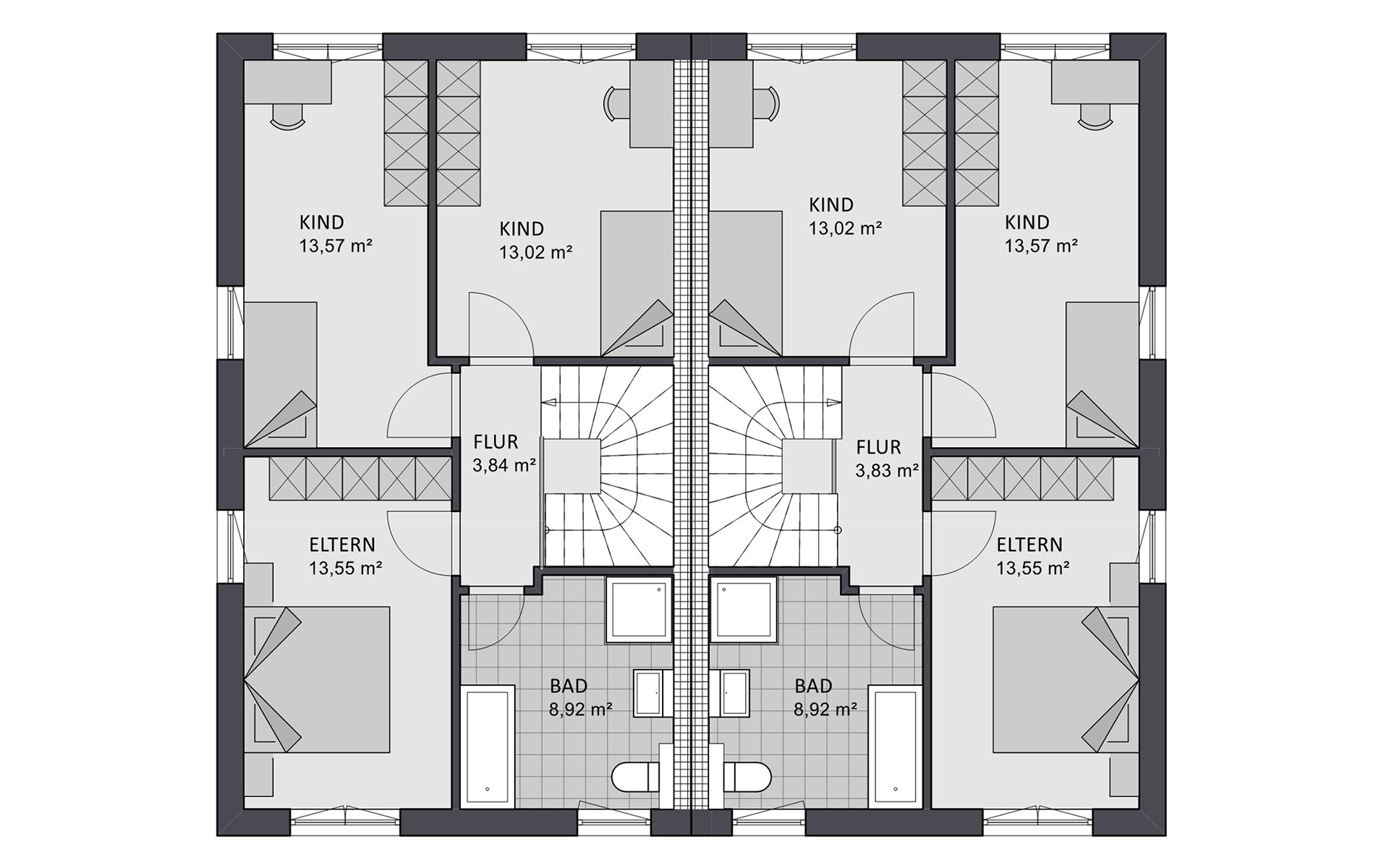 Obergeschoss Finesse 110 von FAVORIT Haus- Vertriebs GmbH