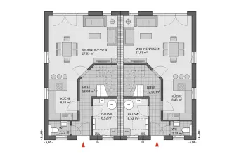 Grundriss Familienhaus Finesse 110 von FAVORIT