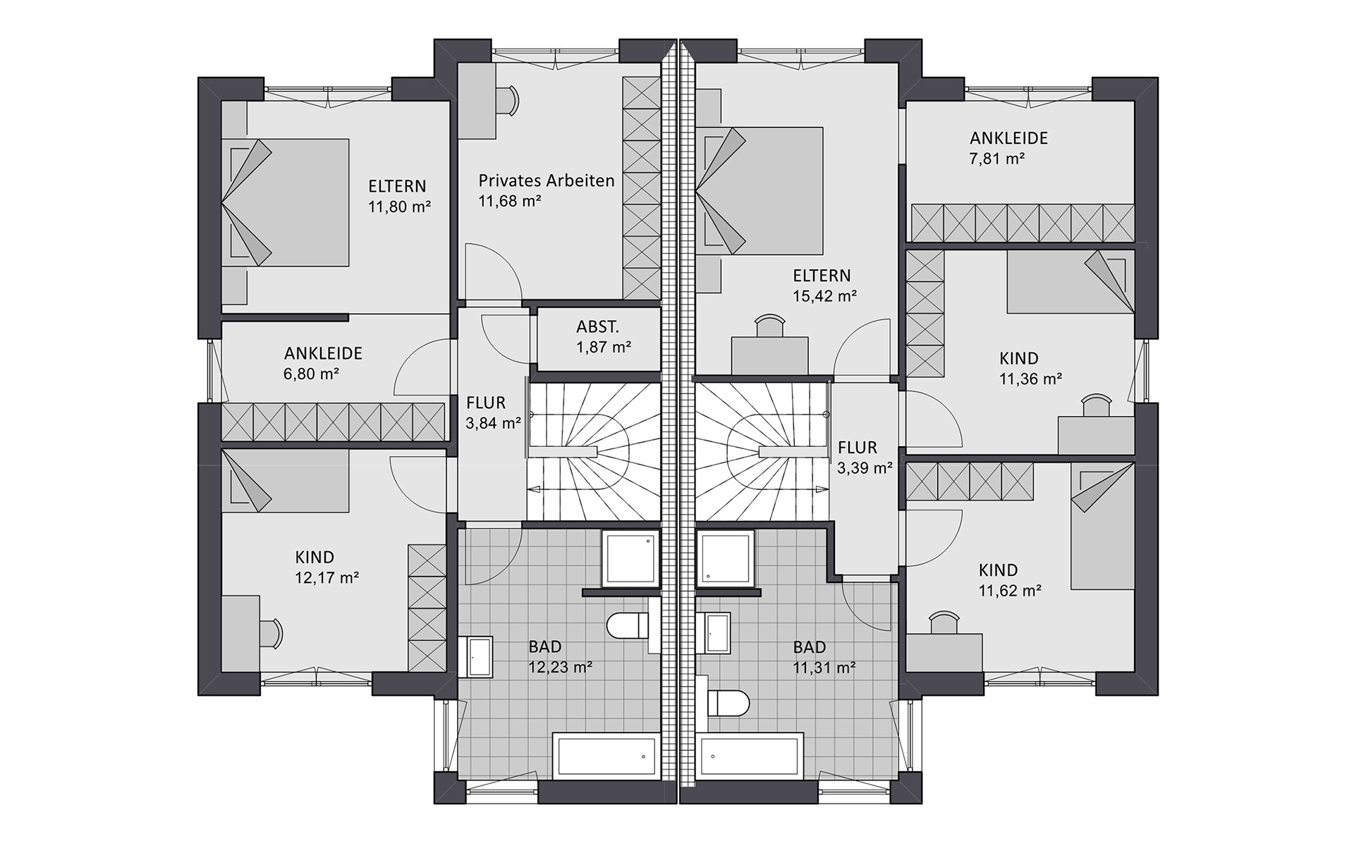 Obergeschoss Finesse 124 von FAVORIT Haus- Vertriebs GmbH