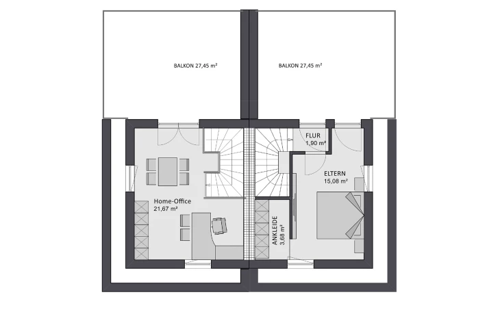 FAVORIT - Musterhaus Finesse 166 edition Obergeschoss