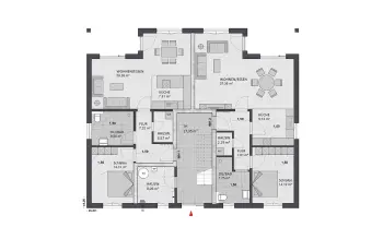 Grundriss Familienhaus Format 6-484 von FAVORIT