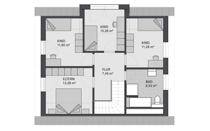 FAVORIT - Musterhaus Noblesse 128 Dachgeschoss