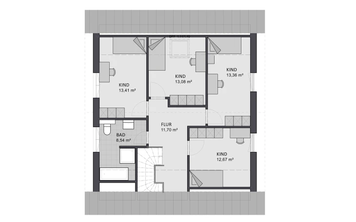 FAVORIT - Musterhaus Noblesse 153 Dachgeschoss