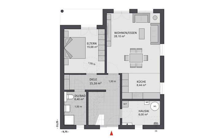 FAVORIT - Musterhaus Noblesse 153 Erdgeschoss