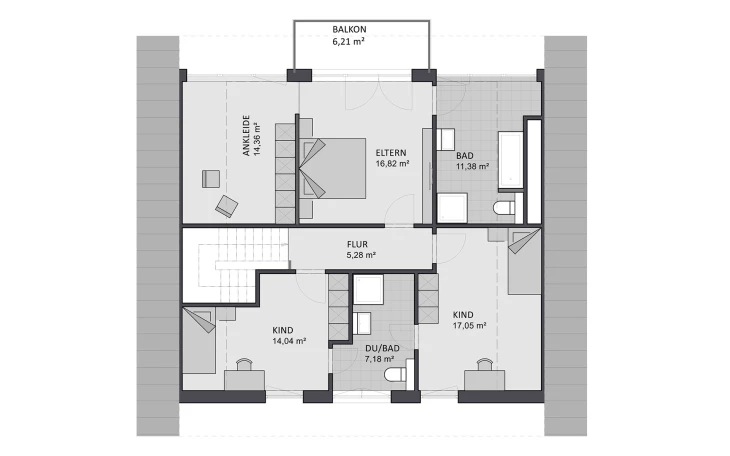 FAVORIT - Musterhaus Noblesse 195 Dachgeschoss