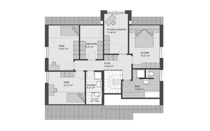 FAVORIT - Musterhaus Premium 152/58 edition Dachgeschoss