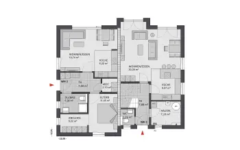 Grundriss Familienhaus Premium 152/58 edition von FAVORIT