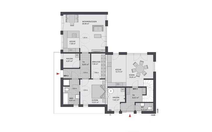 FAVORIT - Musterhaus Premium 171/78 Erdgeschoss