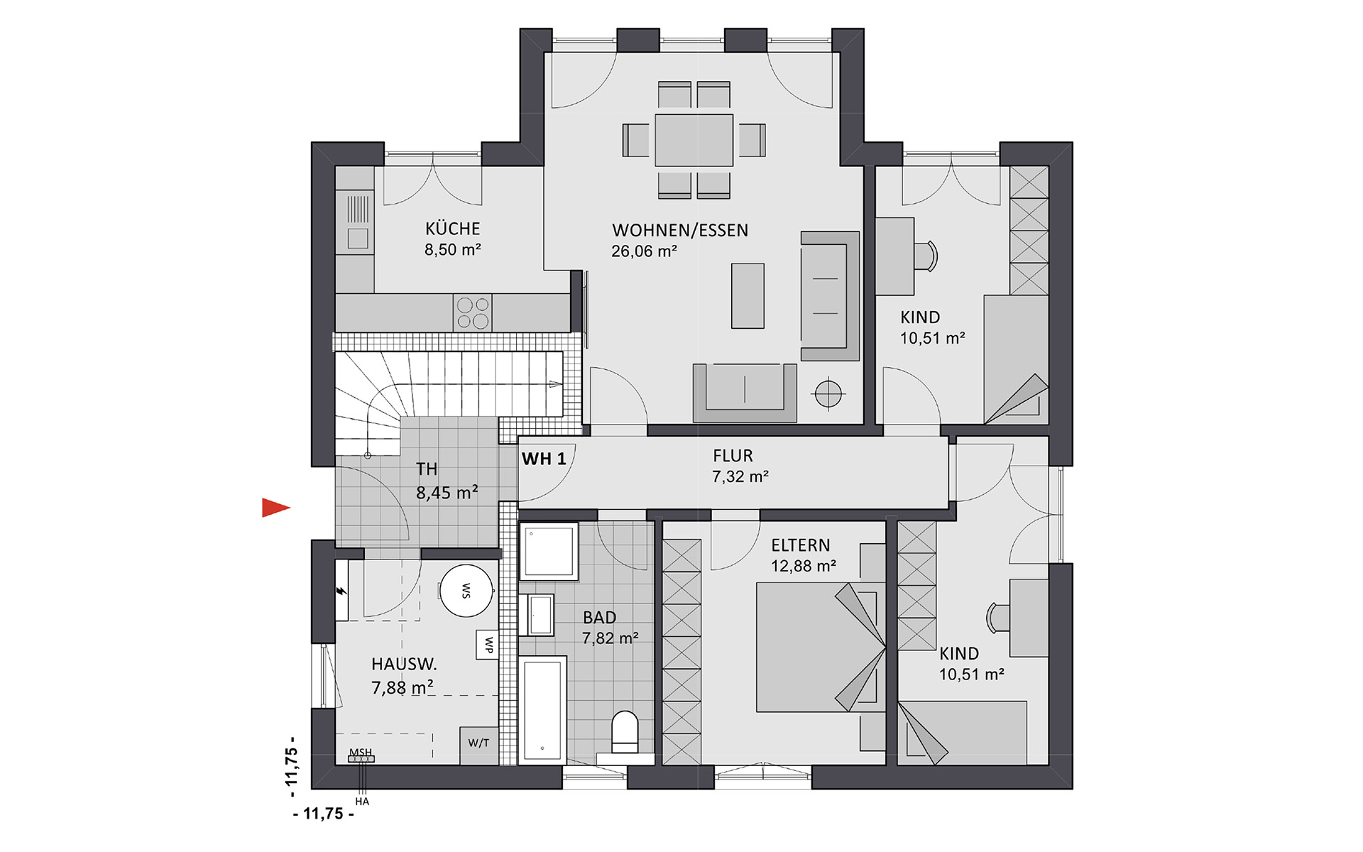 Erdgeschoss Premium 92/93 von FAVORIT Haus- Vertriebs GmbH