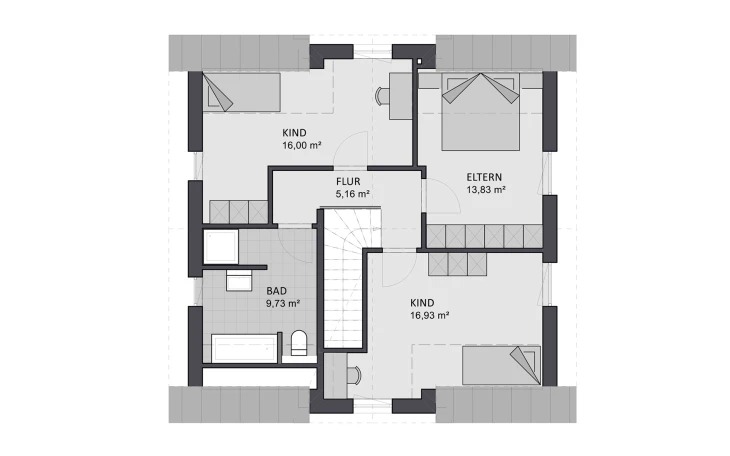 FAVORIT - Musterhaus Select 128 Dachgeschoss